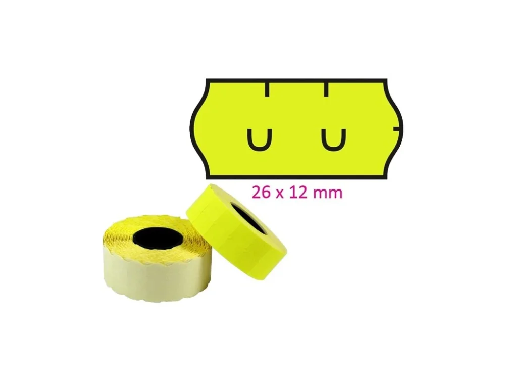 Vrácení Zdarma Etikety UNI do kleští 26x12mm žluté fluo