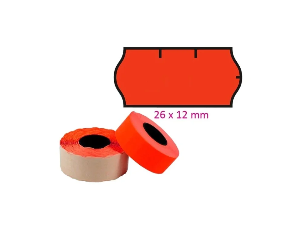 Víkendová Akce Etikety CONTACT do kleští 26x12mm červené