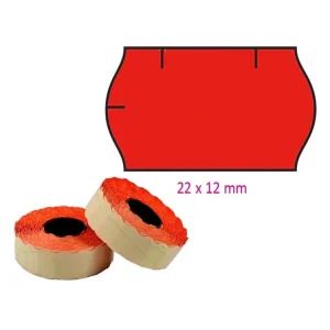 Akční Cena Etikety CONTACT do kleští 22x12mm červené