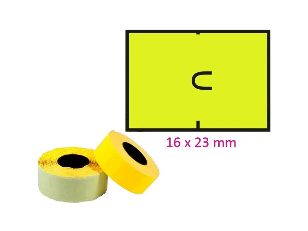 Etikety MOTEX do kleští 16x23mm žluté Originální