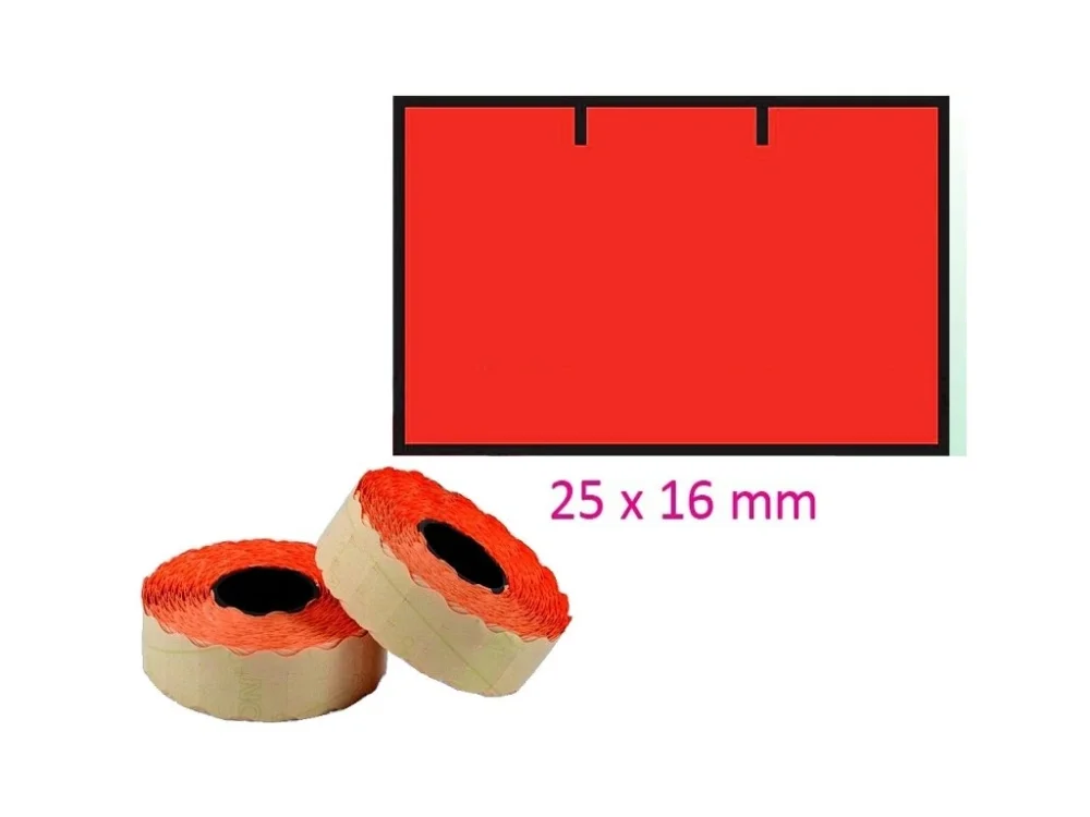 Nová Kolekce Etikety CONTACT do kleští 25x16mm červené