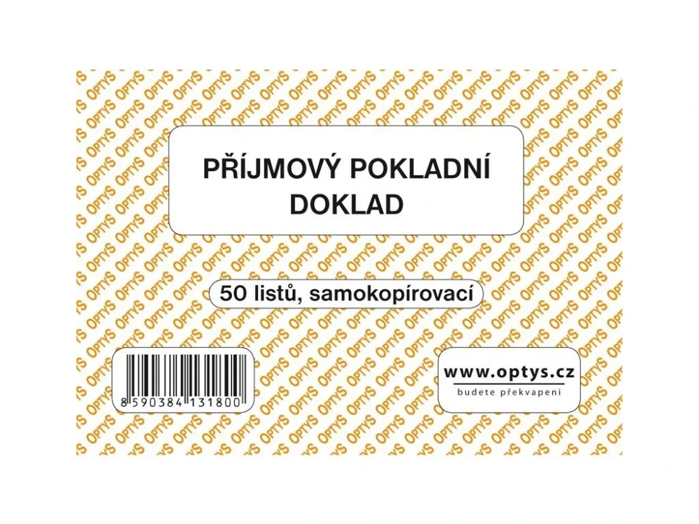 Ověřený Příjmový doklad A6 jednoduchý 1318