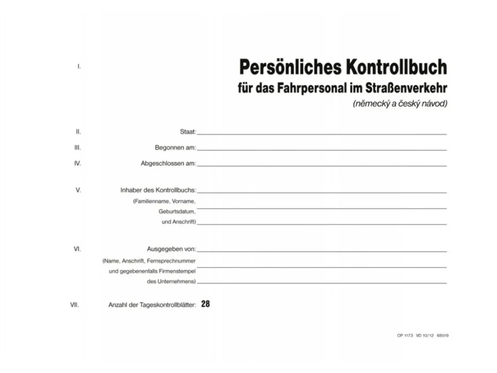 Kontrollbuch A5 1173 Dokud Zásoby Vydrží