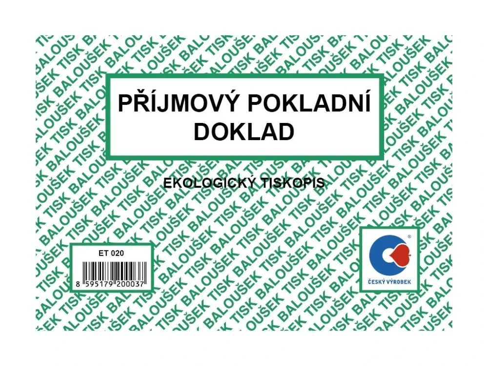 Pouze Dnes Příjmový doklad ET020 A6