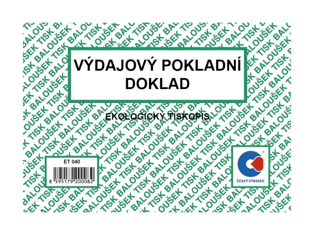 Levný Výdajový doklad ET040 A6