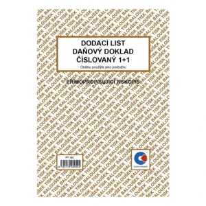 Dodací list A5 PT142 Ověřený