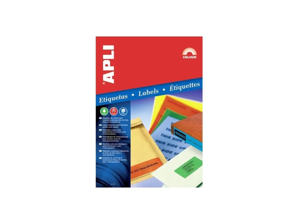 Etikety A4 APLI 105x37mm 20 listů zelené Bezpečná Platba