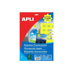 Etikety A4 APLI 210x297mm 20 listů neonové zelené Víkendová Akce
