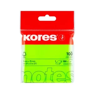 Bloček KORES neon 75x75mm 100 listů zelená Ihned K Objednání
