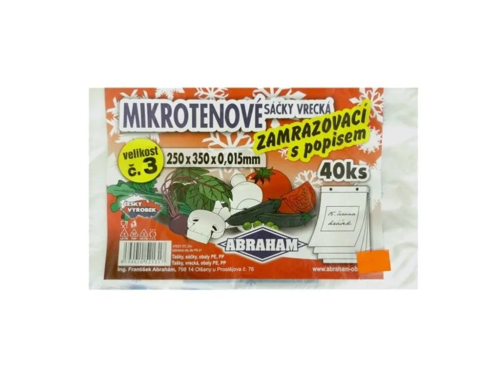 Sáček zamrazovací 25x35cm 40ks Cenová Bomba