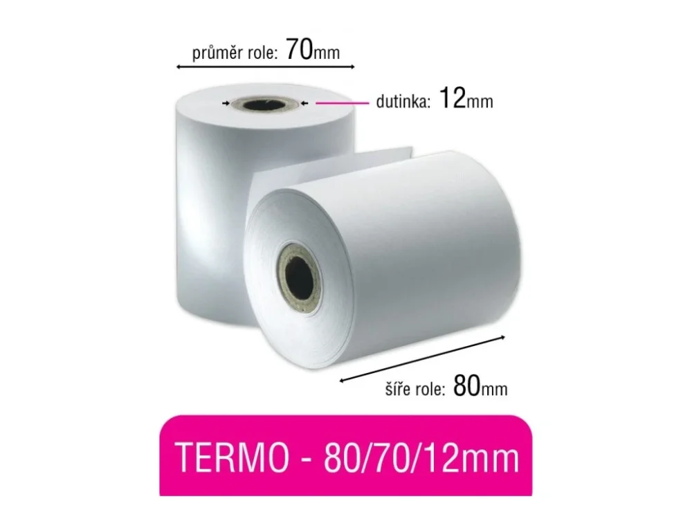 Pokladní kotouček TERMO 80/70/12mm Ověřený