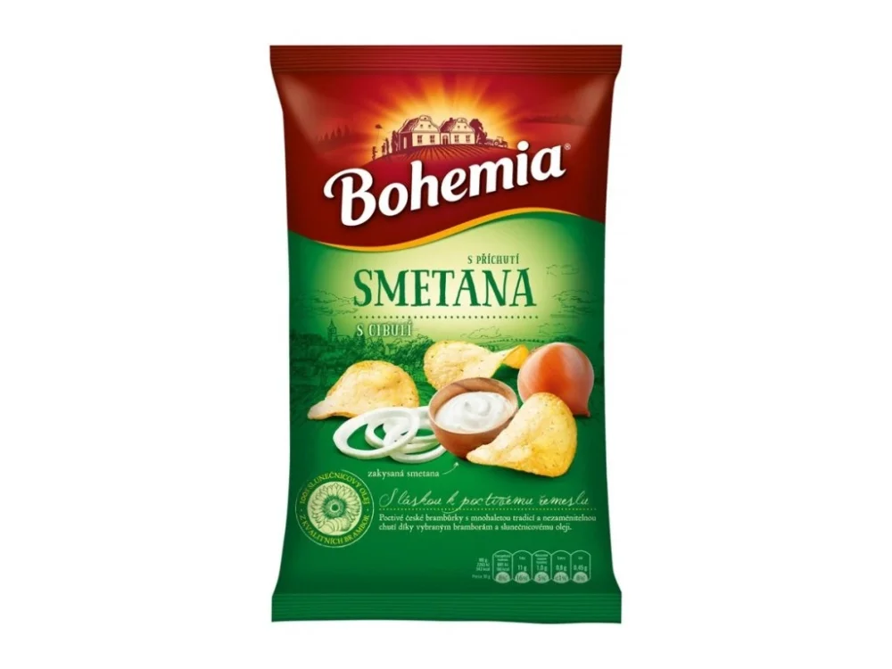 Sezónní Sleva Bohemia Chips smetana s cibulí 140g