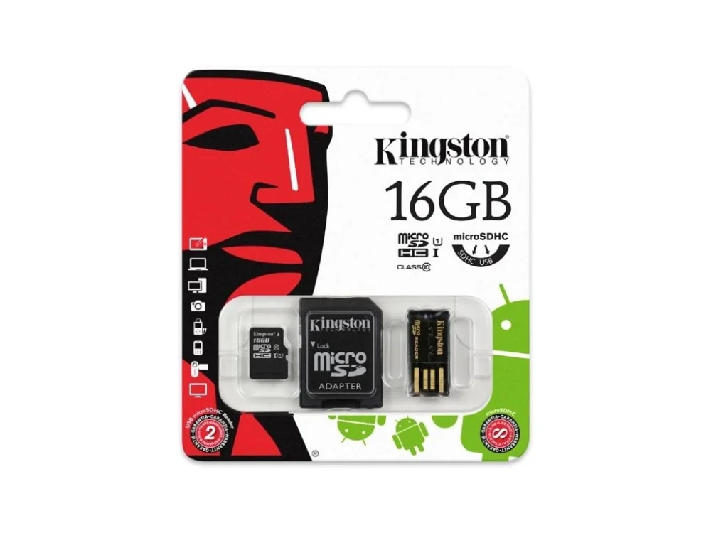 Finální Výprodej Paměťová karta Kingston SDHC 16GB s adatpérem