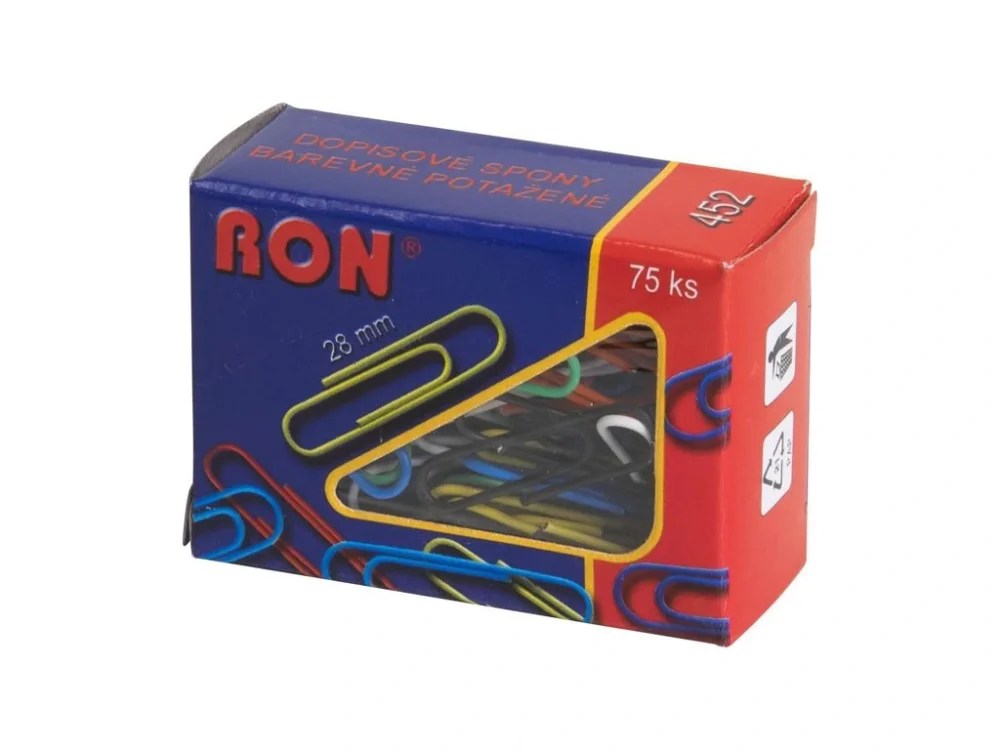 Kancelářské spony barevné RON 452B 28mm Top Prodej
