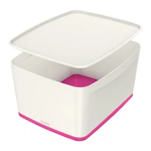 Krabice s víkem Leitz MyBox WOW vel.L růžovo-bílá Časově Omezené