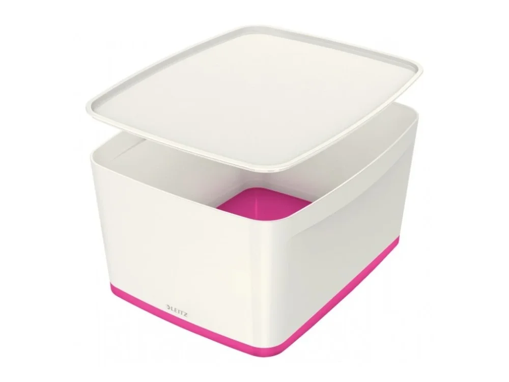 Krabice s víkem Leitz MyBox WOW vel.L růžovo-bílá Časově Omezené