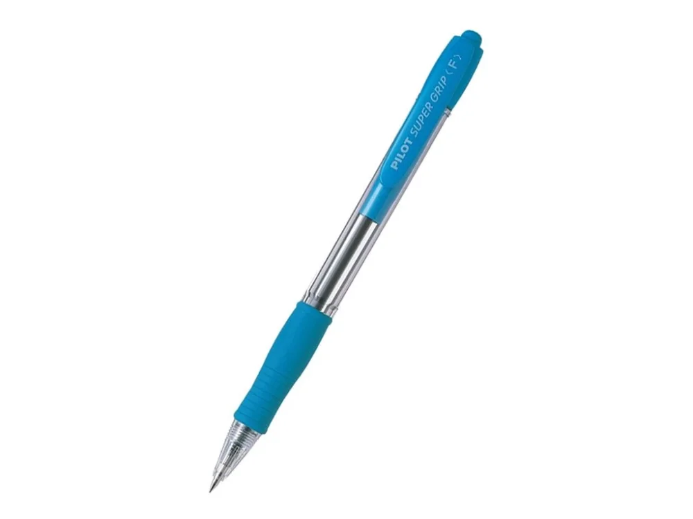 Kuličkové pero PILOT Super Grip 0.7 světle modré Časově Omezené