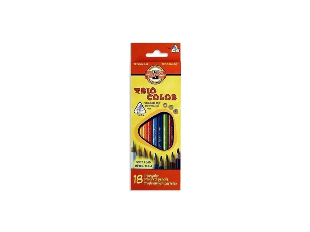 Pastelky Koh-i-Noor Triocolor 3133 - 18ks Sleva