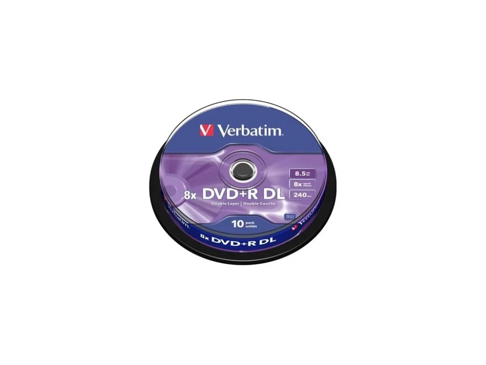 Omezená Nabídka DVD+R Verbatim 8,5GB/8x 10-pack DL dvouvrstvé