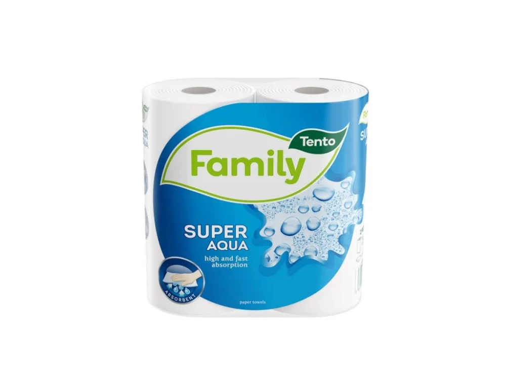 Kuchyňské utěrky v roli Tento Super Aqua 2ks Bezpečná Platba