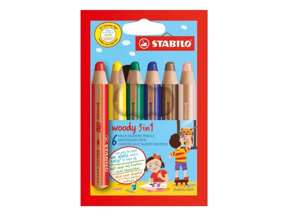 Pastelky Stabilo Woody 3v1 8806 - 6ks Kup Teď