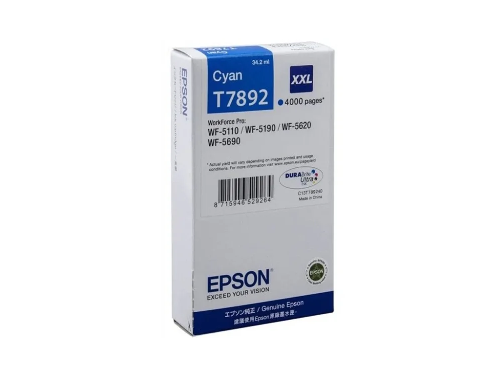 Finální Výprodej Originální inkoust Epson T7892 XXL modrý