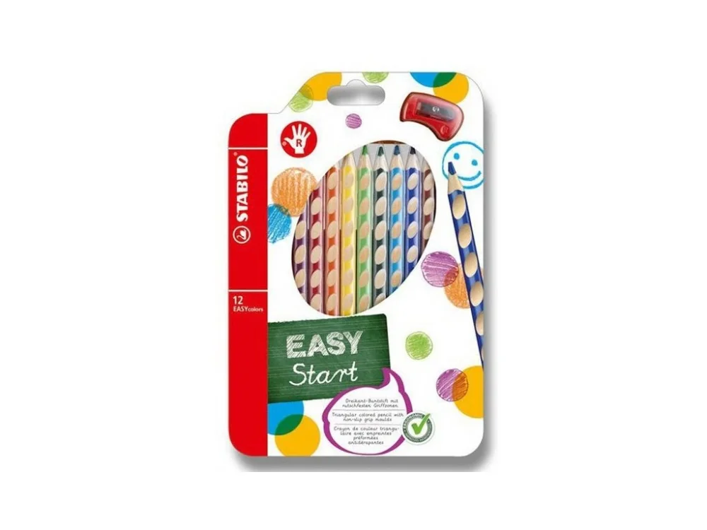 Pastelky Stabilo EASY COLORS pro praváky 12ks Cenově Výhodný