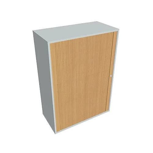 Skříň polic rolet levá 111*80 cm DZ38007L, šedá/buk Cenový Hit