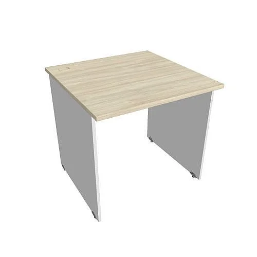 Sleva Stůl pracovní rovný 80 cm GS800, bílá/akát