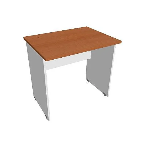 Stůl pracovní rovný 80 cm hl60 GE800, bílá/třešeň Sezónní Sleva