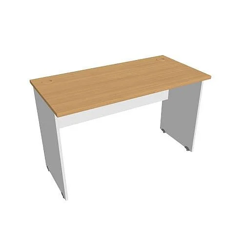 Levný Stůl pracovní rovný 120 cm hl60 GE1200, bílá/buk