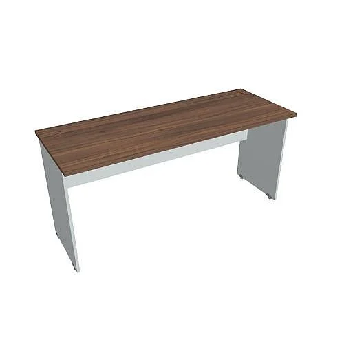 Stůl pracovní rovný 160 cm hl60 GE1600, šedá/ořech Omezená Nabídka