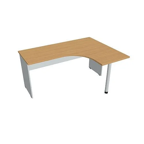 Stůl ergo levý 160*120 cm GE60L, šedá/buk Výprodej