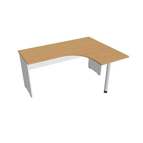 Vrácení Zdarma Stůl ergo levý 160*120 cm GE60L, bílá/buk