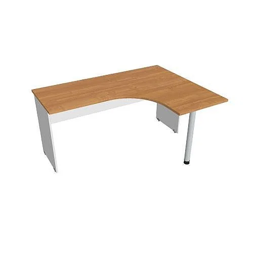 Aktuální Stůl ergo levý 160*120 cm GE60L, bílá/olše