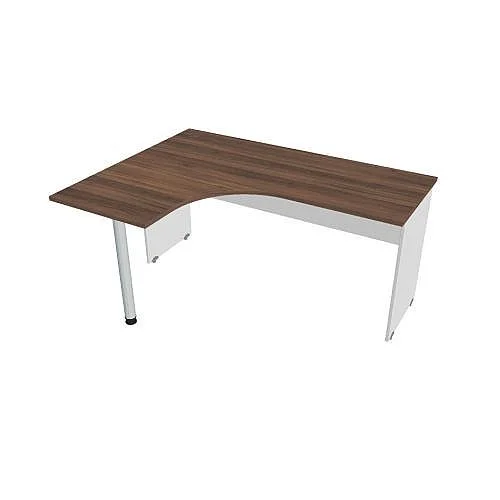 Stůl ergo pravý 160*120 cm GE60P, bílá/ořech Hit Sezóny