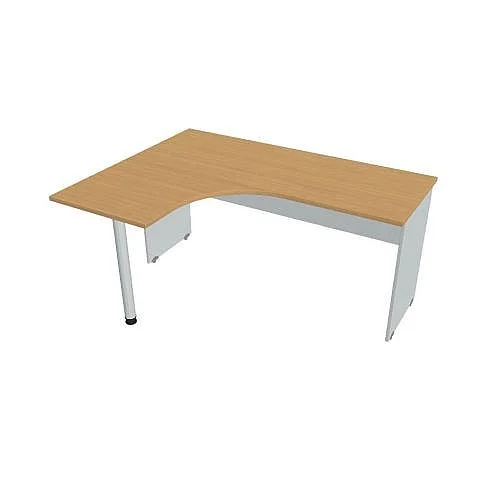 Stůl ergo pravý 160*120 cm GE60P, šedá/buk Vysoce Kvalitní
