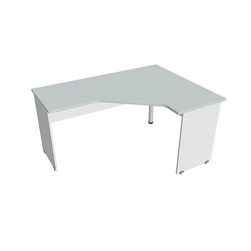 Stůl ergo levý 160*120 cm GEV60L, bílá/šedá Top Prodej
