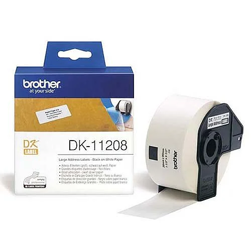 Papírové štítky pro Brother QL, DK11208, 38 x 90, adresní Akce