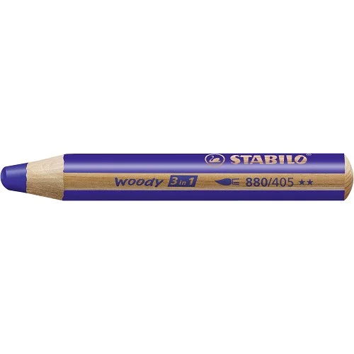 Pastelka, vodovka & voskovka v jednom - STABILO woody 3 in 1 - 880/405 - ultramarínová Hit Sezóny