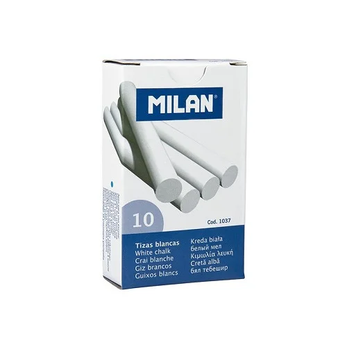 Zlevněný MILAN 1037 - křídy bezprašné kulaté, bílé - 10 ks