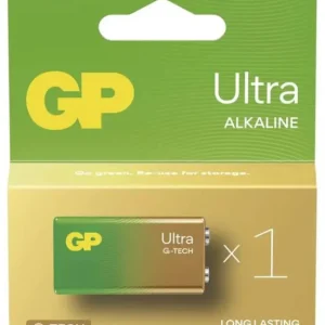 Alkalická baterie GP Ultra 9 V - 26,5x17,5x48,5 mm, typ 6LF22, 1 ks Cenový Hit