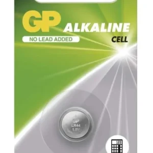 Alkalická knoflíková baterie GP 1,5 V - 11,6x5,4 mm, LR44, typ A76F, blistr, 1 ks Nejlepší Volba