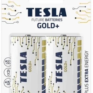 Levný Alkalické baterie Tesla GOLD+ 1,5 V - velké mono, LR20, typ D, 2 ks