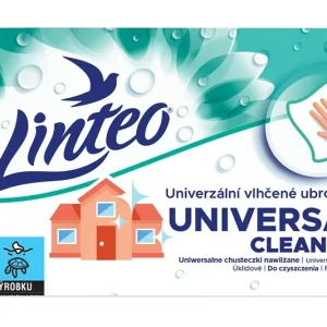 Antibakteriální univerzální vlhčené ubrousky Linteo - 40 ks Akční Cena