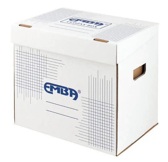 Archivační box Emba I/3x75 - 350x240x300 mm, bílý Přímo Od Výrobce