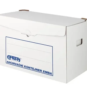 Speciální Cena Archivační box Emba Strong K/6x80 - 500x330x300 mm, bílý - DOPRODEJ