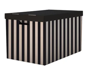 Archivační box s víkem - 560x370x360 mm, hnědo/černý, 2 ks Cenová Bomba