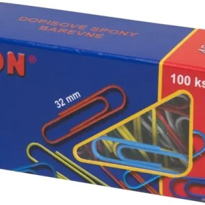 Aktuální Barevné kancelářské sponky RON 453B - 32 mm, mix barev, 100 ks