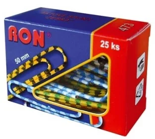 Barevné kancelářské sponky RON 473B - 50 mm, zebra, mix barev, 25 ks Nakupujte Hned